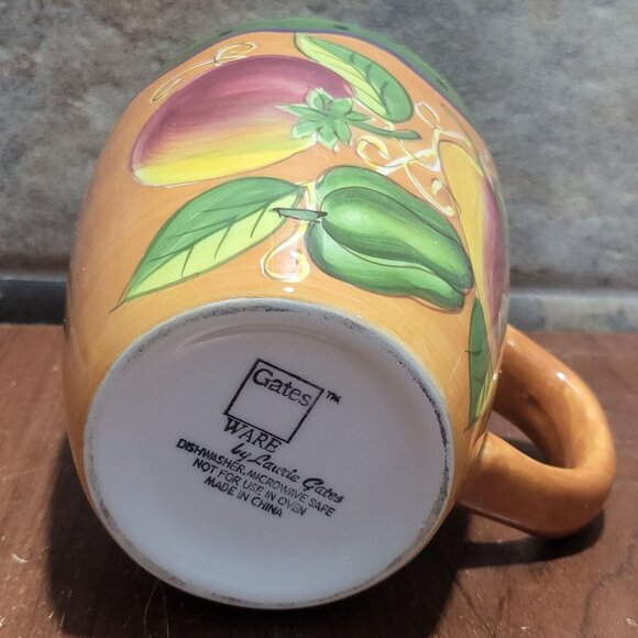 Laurie Gates Market Garden Vegetable Coffee Tea Mug Orange Cup - Picture 6 of 11